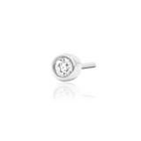 Bezel CZ – Classic Smooth Setting – 14K Gold Threadless End