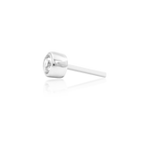 Bezel CZ – Classic Smooth Setting – 14K Gold Threadless End