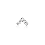 CHEVRON CZ-14K GOLD piercing-zone.com
