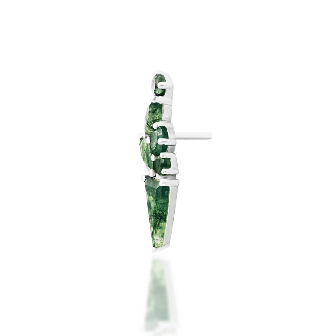 Endora Displayed on White Background – Moss Agate Elegance