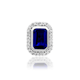 Euqenia – Burma Blue CZ Pear – 14K Gold Threadless End