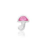 Front view of Kinoko in white gold – soft cap design with gemstone
