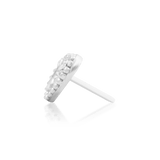 Lara Threadless End Displayed with Conch and Tragus Jewelry – Coordinated Styling