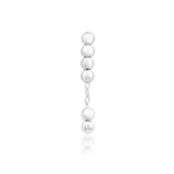 Front view of Lennon in white gold – delicate minimalist charm with small spheres