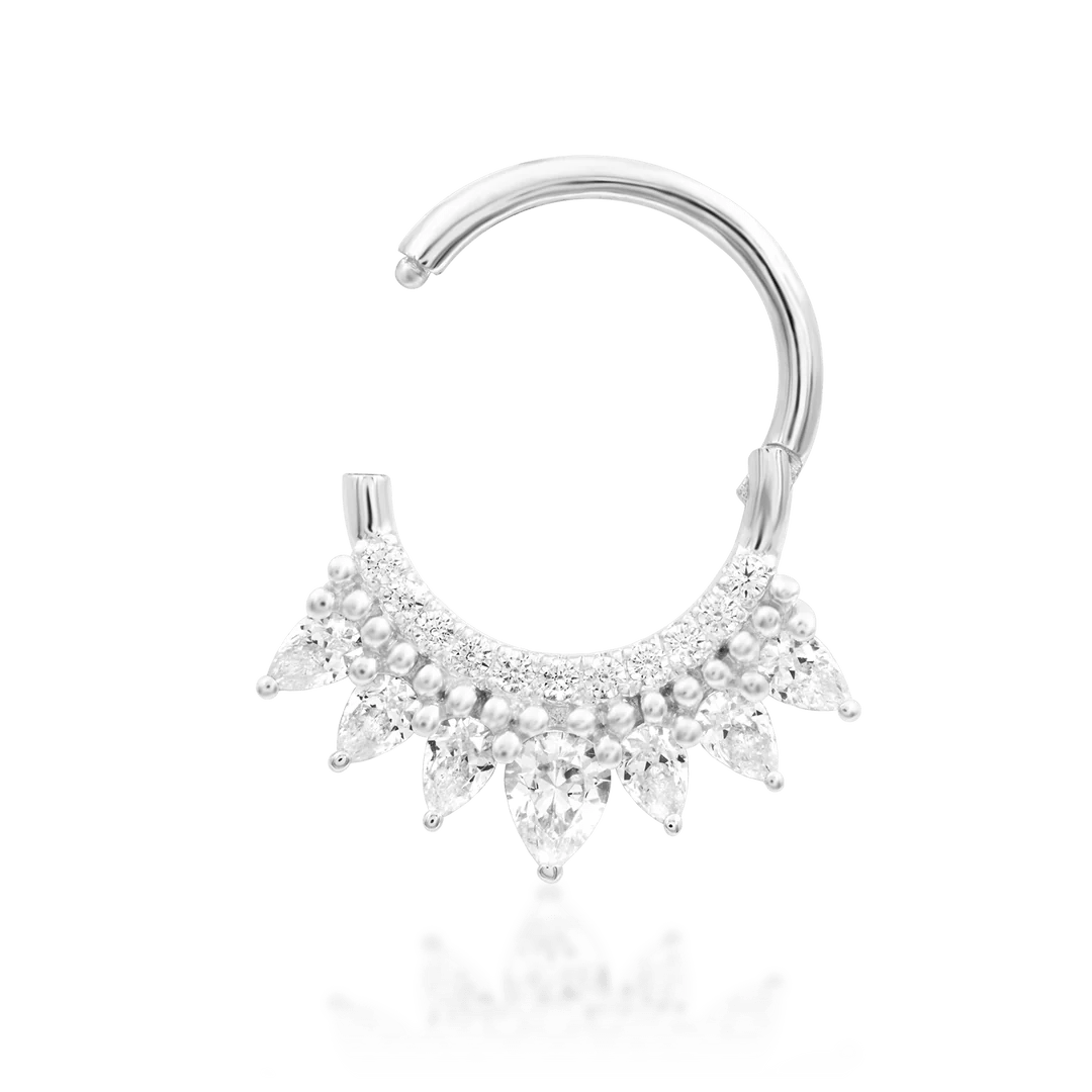 Piercing jewelry charm with elegant sparkle and movement