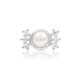 Martha Luxe – Pearl & CZ Cluster – 14K Gold Threadless End