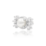 Martha Luxe – Pearl & CZ Cluster – 14K Gold Threadless End