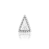 Front view of Mila in white gold – clean geometric silhouette
