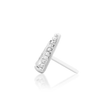 Side View of Mila Minimalist Triangle Jewelry in Tragus