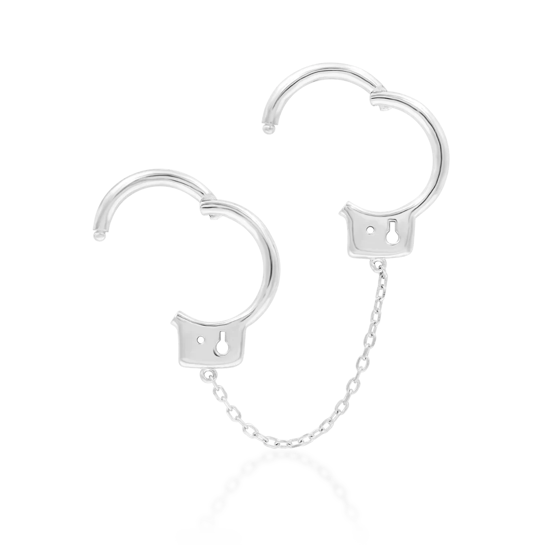 Detail View of Clicker Closure Mechanism and Sleek Gold Chain