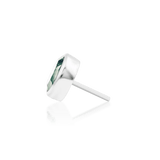 Large Moss Cab in 14K White Gold – Minimalist Composition