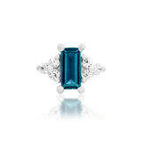 Top-down view of Nellie in white gold – modern gemstone cluster