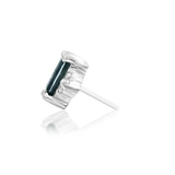 Side View Showing Baguette Alexandrite and Gold Setting