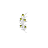 Olive Branch – Peridot CZ Curve – 14K Gold Threadless End