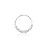 Opulence Worn in Helix Piercing – Bold Pavé Statement