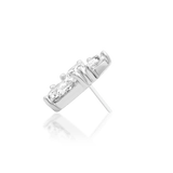 Padma End in White Gold Displayed on Jewelry Stand