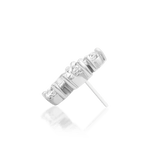 Padma Threadless End Shown with Matching Gold Jewelry on Ear