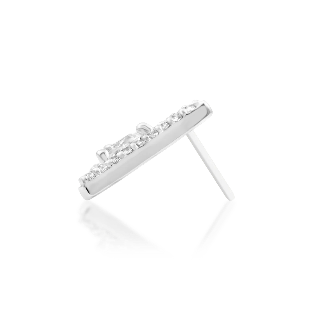 Pointessa in White Gold – Displayed with Matching CZ Jewelry Stack