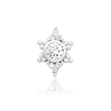 Side profile of Praise jewelry in white gold – shimmering constellation layout