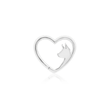 Puppy Love Ring in Helix Piercing with Matching Dog End