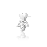 Macro shot of Revive decorative end – gold heart and shimmering CZ wing