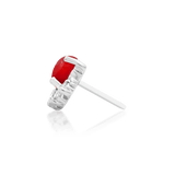 Carnelian and CZ Gold End Styled in a Helix Jewelry Stack