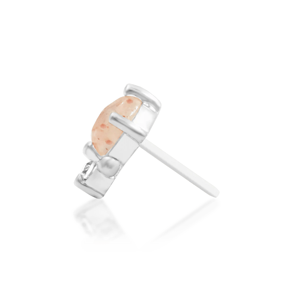 Model Wearing Rosalind in Helix Piercing – Soft Glow Accent