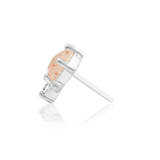 Model Wearing Rosalind in Helix Piercing – Soft Glow Accent