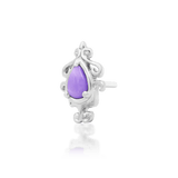 Detailed Top View of Savene Piercing Jewelry in White Gold