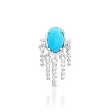 Side Angle of Sienna Showing Chain Flow and Turquoise Sparkle