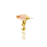 Top-down photo of Amanda end – elegant marquise shape on white background