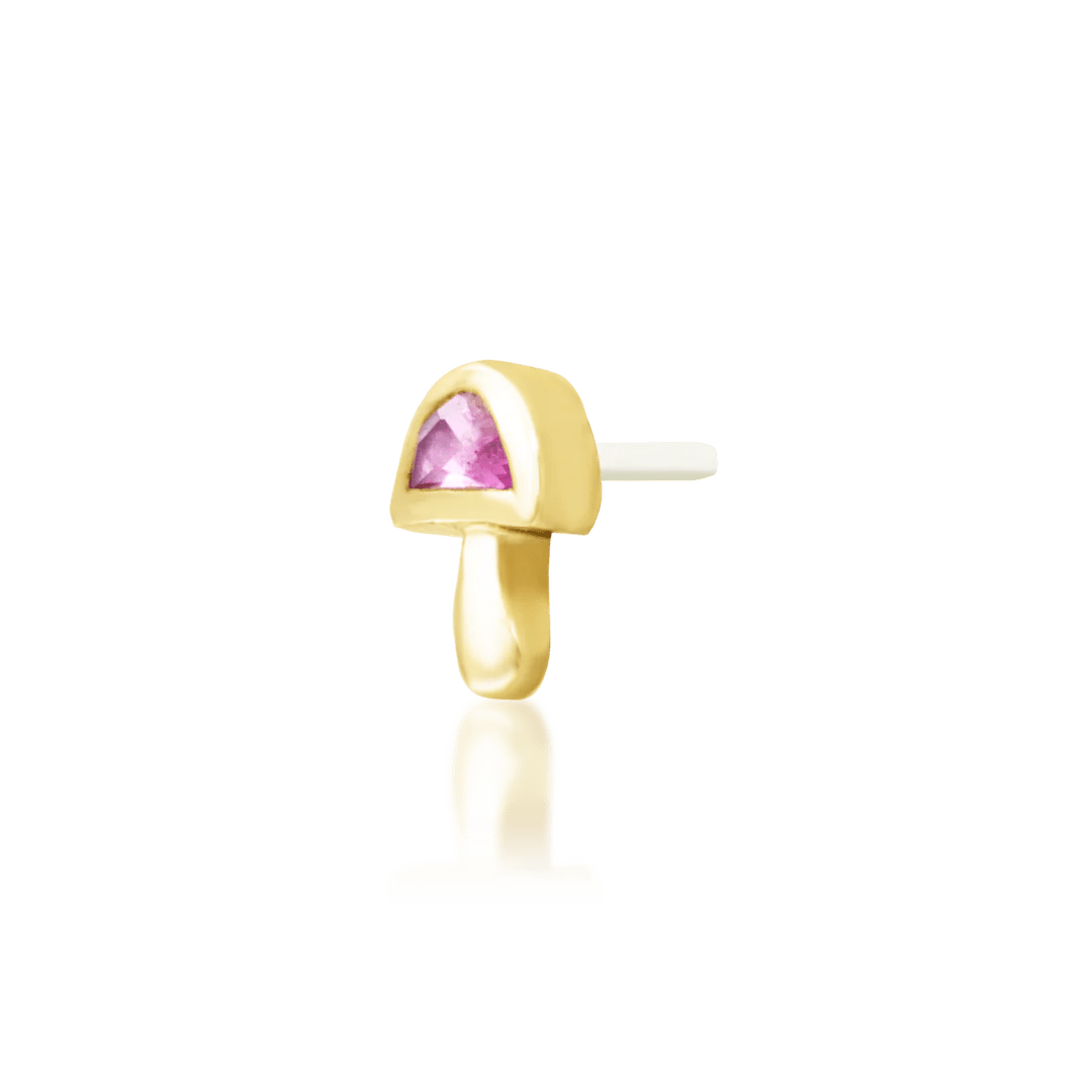 Top-down image of Amanita – compact silhouette with gemstone highlight