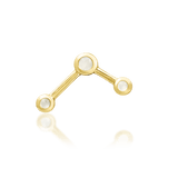 Asteria threadless end in 14k yellow gold – constellation shape with moonstones