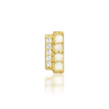 Bartlett Threadless End in 14K Gold with Opals and CZs – Front View