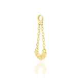 Close-Up of Bat Charm and Chain Drop on Bartok Chains