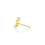 Beaded Diamond – Textured Gold Cluster – 14K Gold Threadless End