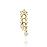 Calista 14K Gold Threadless End with Cascading CZs – Front View