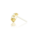Curven 14K Gold Threadless End with Opals and CZs – Front View