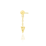 Close-Up of Darcy in Yellow Gold – 7mm Drop Detail