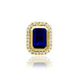 Eugenia threadless end in 14K gold with Burma Blue CZ