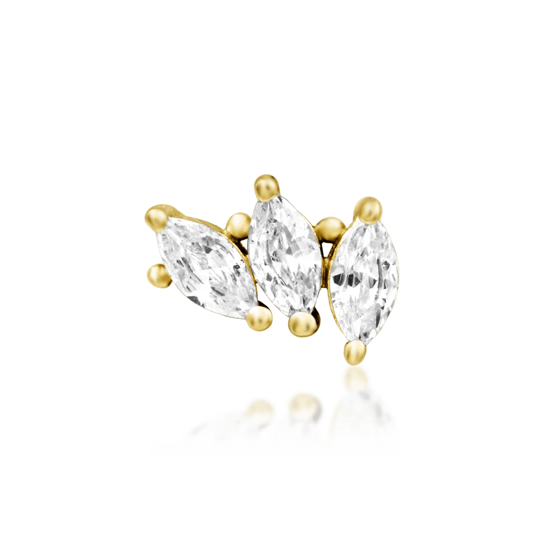 Fallon Styled in Flat Piercing – Minimalist Ear Stack