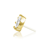 Famous End in Yellow Gold with Beaded Halo – Studio Close-Up