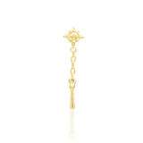 Flail 14K Gold Double-Pin Threadless End – Front View