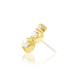 Junipurr Gatsy Art Deco piercing jewelry with pearl accents