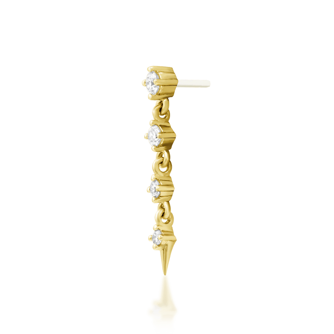 Top-down image of Geraldine – precise geometry and soft diamond light