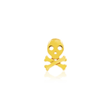 14K GOLD SKULL CROSSBONE - THREADLESS END piercing-zone.com