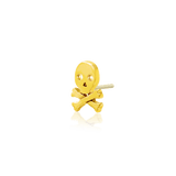 14K GOLD SKULL CROSSBONE - THREADLESS END piercing-zone.com