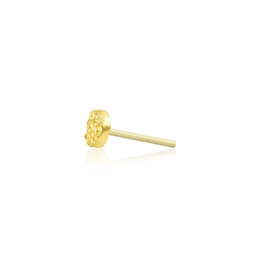 HAMMERED DISK-14K GOLD piercing-zone.com