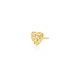 HAMMERED HEART-14K GOLD piercing-zone.com