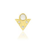 Haven 14K Gold Threadless End with Moonstone – Front View